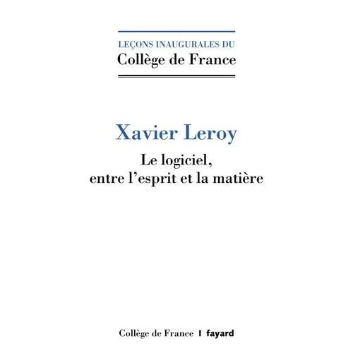 Le Logiciel, Entre L'esprit Et La Matire    Format Poche 
