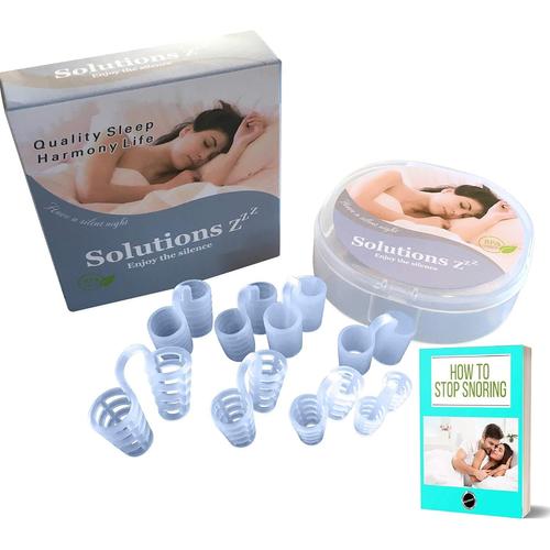 Le Meilleur Dilatateur Nasal Anti Ronflement - [8 Pcs] 2 Modles 4 Tailles - Gratuit: Botier De Rangement + Guide Ebook