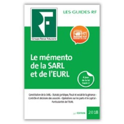 Le Mmento De La Sarl Et De L'eurl   de Jouanneau Anne-Sophie  Format Beau livre 