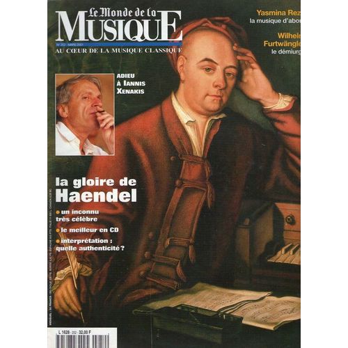 Le Monde De La Musique  N 252 : La Gloire De Haendl