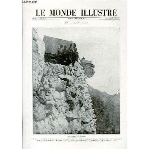 Le Monde Illustre N3134 Nos Tracteurs D'artilleries Lourde Traversant Un Village  Proximit Du Front