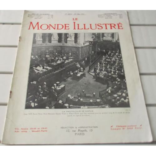 Le Monde Illustr N3832 Du 30/5/1931-Lgende De Sarah Bernhardt-Gourdon Reoit M. Briand-Que Va Devenir L'ordre De La Toison D'or-Agrandissements Cit Universitaire Paris-Paradis Des Antilles -Etc...