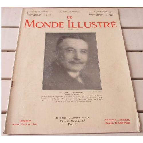 Le Monde Illustr N3891 Du 16/7/1932-Voyage Transafricain Prince Sixte Bourbon Parme-Inauguration Route Napolon-Bordeaux Nouveau-Table quatoriale  L'observatoire D'astronomie De Meudon-Etc...