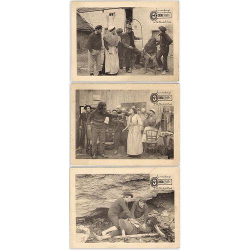 Le Naufrag - Film Cinma Primitif 1910 - 3 Photos Originales N&b Lithographies * Avec Harry Baur (Le Naufrag), Saint Paul, Laura Lukas - Affiche 13,5x18 Cm * Production : Path Frres * Scagl