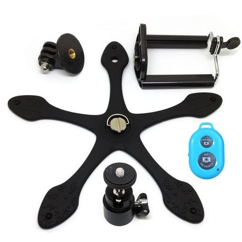 le noir - support de trpied Flexible + dclencheur pour iPhone 8, pour Gopro 7 6 5 yi 4k SJCAM Sj4000, accessoire de camra'action