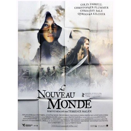 Le Nouveau Monde (The New World) - Vritable Affiche De Cinma - Format 120x160 - De Terrence Malick Avec Colin Farrell, Christian Bale, Q'orianka Kilcher, Christopher Plummer, Ben Chaplin - 2006
