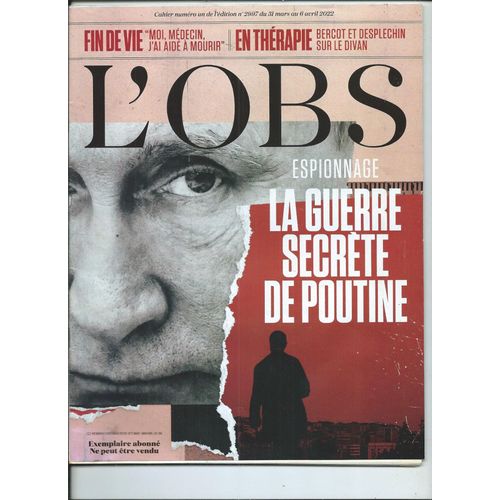 Le Nouvel Observateur 31/03/2022 Emmanuelle Bercot & Arnaud Desplechin, Gustave Kerven & Benot Delpine, Vincent Montaigne & Jonathan Cohen, Ibibio Sound Machine, Jawhar, Peter Doherty & Frdric Lo