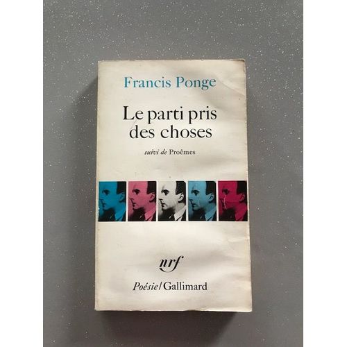 Le Parti Pris Des Choses   de Francis PONGE  Format Poche 