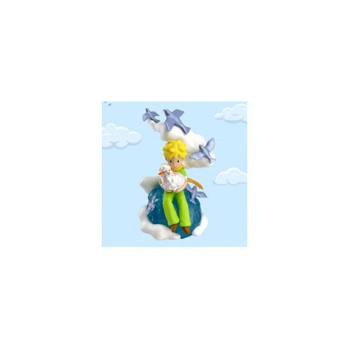 Le Petit Prince - Figurine Le Petit Prince Et Le Mouton Sur La Plante 9 Cm