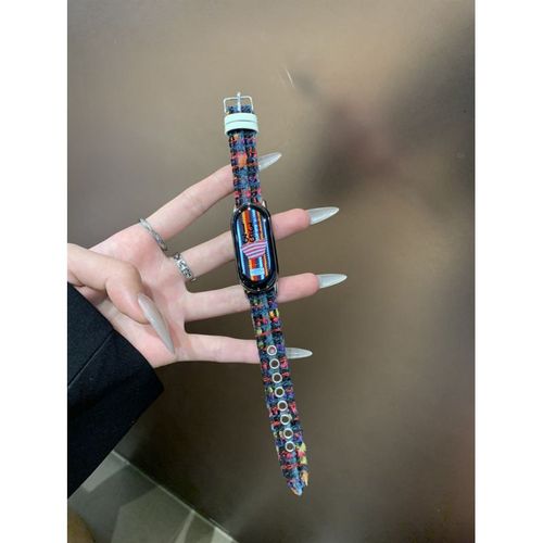 Le Plaid En Laine Convient Au Bracelet De Montre Huawei Gt4 Gt5 Gt3fit Gt2magic 8/9pro-Laine-Fort-Noire-Applicable : Huawei Gt4 (46 Mm)-22 Mm