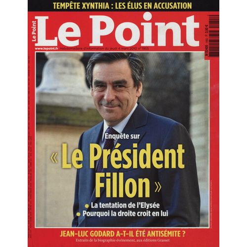 Le Point / 04-03-2010 N1955 : Jean Luc Godard (4p) - Lucian Freud (4p) - Yves Saint Laurent (2,5p)