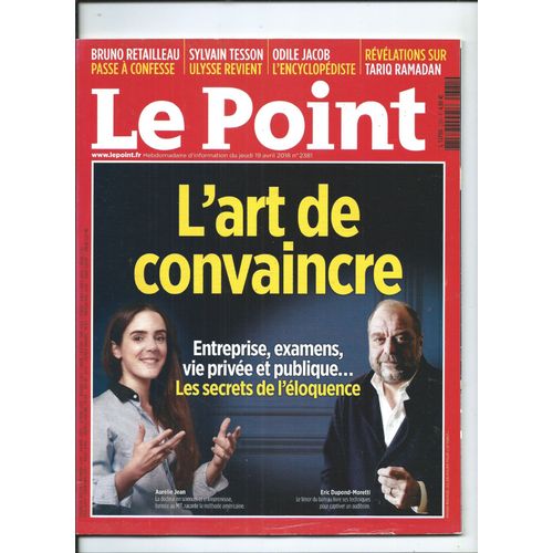 Le Point 19/04/2018 Aurlie & Eric Dupond-Moretti, Kendrick Lamar, Milos Forman, Jean-Luc Godard, Amlie Nithomb, Yves Simon, Sylvain Tesson, Yves Saint Laurent, Odile Jacobmichel Onfray, Kamel Daoud