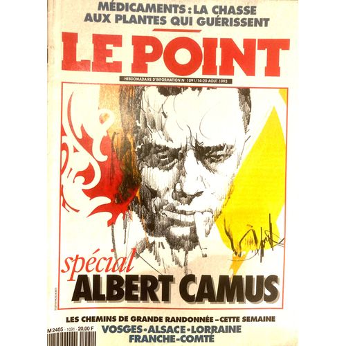 Le Point N 1091 - 14/08/93 - Spcial Albert Camus - Le Traitre Lopez - Jean Moulin... - Les Chemins De Grande Randonne - Vosges, Alsace-Lorraine, Franche-Comt.