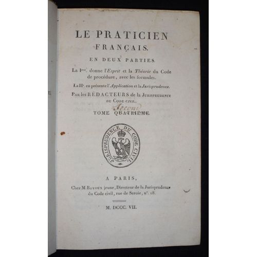 Le Praticien Franais. En Deux Parties : La Iere Donne L'esprit Et La Thorie Du Code De Procdure, Avec Les Formules. La Iie En Prsente L'application Et La Jurisprudence (Tome 4)   de Collectif