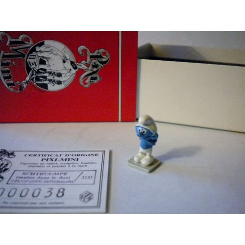 Le Schtroumpf Pixi. Les Schtroumpfs.  Bote Rouge + Certificat Numrot.  Smurf