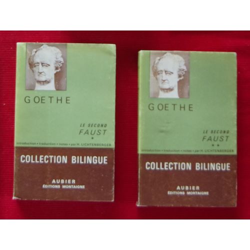 Le Second Faust   de Goethe  Format Broch 