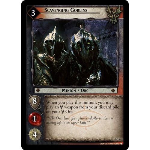 Le Seigneur Des Anneaux Scavenging Goblins (Vautours Gobelins) 12C102 Common Black