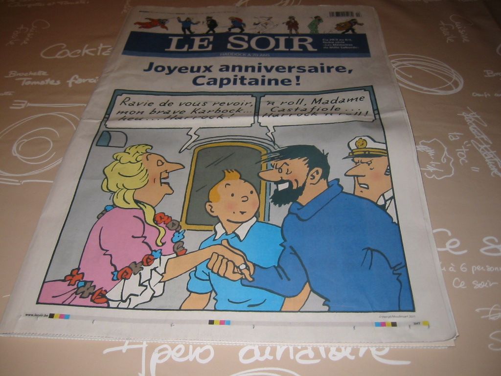 Le Soir 11 22 Pages Collector Haddock A 70 Ans Joyeux Anniversaire Capitaine Tintin Rakuten