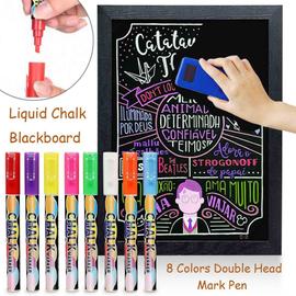 Le Stylo Fin 3mm De Tableau Noir De Marque De Craie Liquide Peut Essuyer Le Stylo A Double Tete 4ml De 8 Couleurs Trousse880 Rakuten