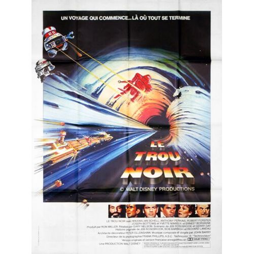 Le Trou Noir (The Black Hole) - Vritable Affiche De Cinma Plie - Format 120x160 Cm - De Gary Nelson Avec Maximilian Schell, Anthony Perkins, Ernest Borgnine (Walt Disney) - 1979