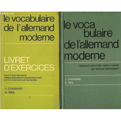 Le Vocabulaire De L Allemand Moderne Livret D Exercices Second