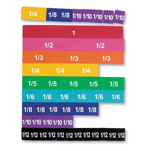 Learning Resources Bandes De Fractions Aimantes En Mousse Souple Aux Couleurs De L'arc-En-Ciel De -