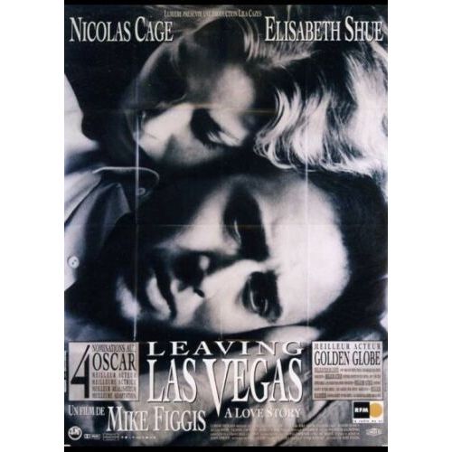 Leaving Las Vegas - Affiche Originale De Cinma - Format 120x160 Cm - Un Film De Mike Figgis Avec Nicolas Cage, Elisabeth Shue, Julian Sands, Richard Lewis, Valeria Golino, Steven Weber - Anne 1996