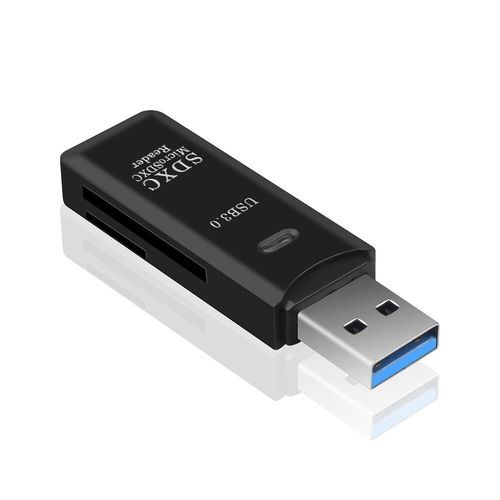 Lecteur de cartes mmoire 2 en 1 USB 3.0 vers SD TF,adaptateur pour ordinateur portable,accessoires,lecteur flash,intelligent,2.0 - Type USB3.0 Black 2 in 1 #A