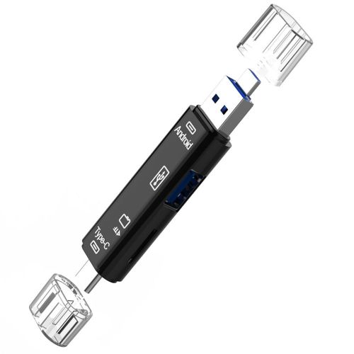 Lecteur De Cartes Multiple Usb C,6 En 1,Otg,Lecteur Flash,Adaptateur Usb 2.0,Type-C Vers Sd,Mini Adaptateur De Tlphone,Convertisseur Tout En Un - Type 5 In 1