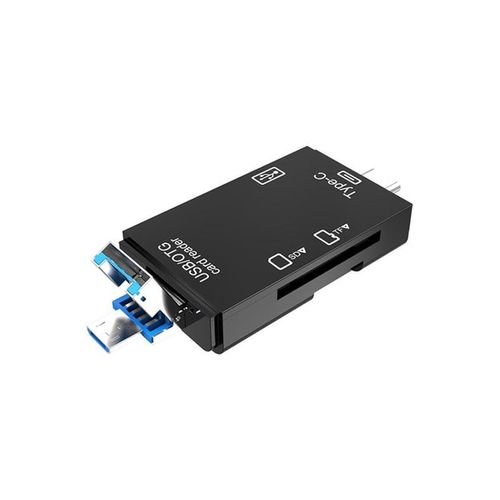 Lecteur De Cartes Multiple Usb C,6 En 1,Otg,Lecteur Flash,Adaptateur Usb 2.0,Type-C Vers Sd,Mini Adaptateur De Tlphone,Convertisseur Tout En Un - Type 6 In 1