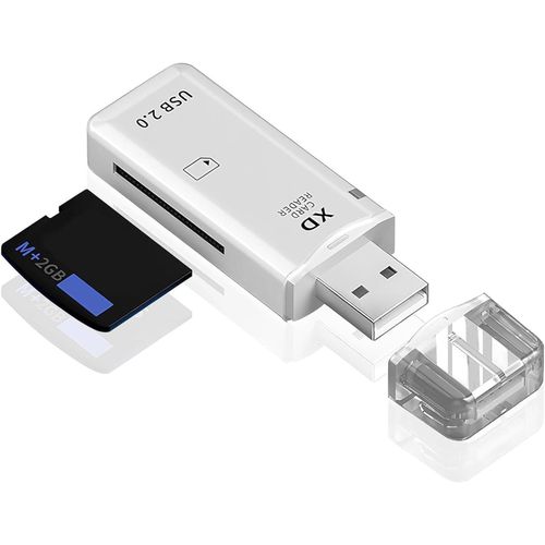 Lecteur de cartes USB 2.0 XD, adaptateur de carte mmoire portable, lecteur de carte flash compact C compatible avec les appareils photo Fuji Olympus Plug & Play, facile  lire, image XD, prend