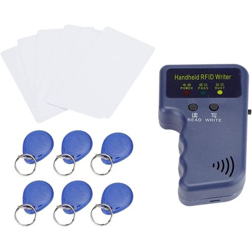 Lecteur-Enregistreur, Lecteur De Cls De Poche 125 Khz 5 W, Duplicateur De Cls, Copie D'identit, Lecteur, Graveur, Programmateur Avec 6 Porte-Cls/6 Cartes