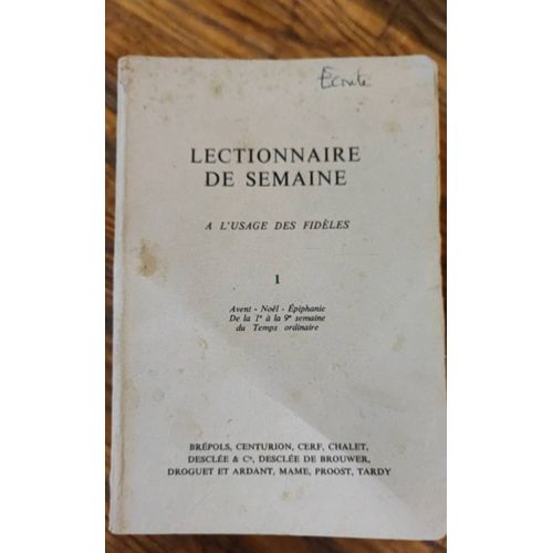 Lectionnaire De Semaine  L'Usage Des Fidles. Tome 1,2,3,4 Et 5 . 1971 .