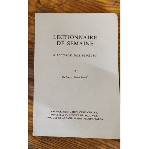 Lectionnaire De Semaine  L'Usage Des Fidles. Tomes 2,4 Et 5. 1970.