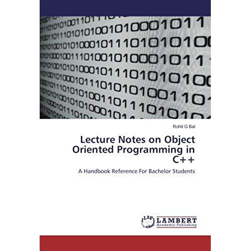 Lecture Notes On Object Oriented Programming In C++    Format Broch 