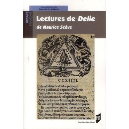 Lectures De Dlie - Maurice Scve    Format Broch 