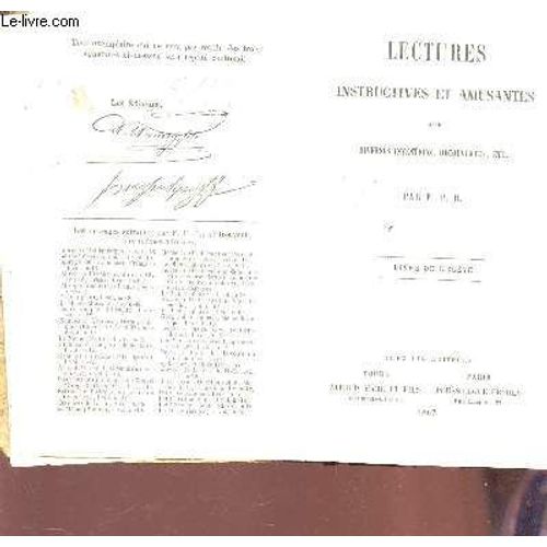 Lectures Instructives Et Amusantes Sur Diverses Inventions, Decouvertes, Etc / Livre De L'eleve.   de F.P.B.