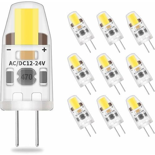 Led G4 Dimmable Blanc Froid Ampoules,2w Equivalent 20w Halogne Lampe,200lm Pas De Scintillement conomies Dnergie Ampoule,Ac/Dc 12v-24v,G4 Bi-Pin ,360Angle De Faisceaux,Lot De 10 Goodnice