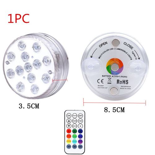 Led Submersible Avec Tlcommande Rgb Led De Couleur Dcorative tanche Veilleuse clairage Aquarium Led Lampe Piscine Hors Sol Pour Spa Lumire Jacuzzi Fte