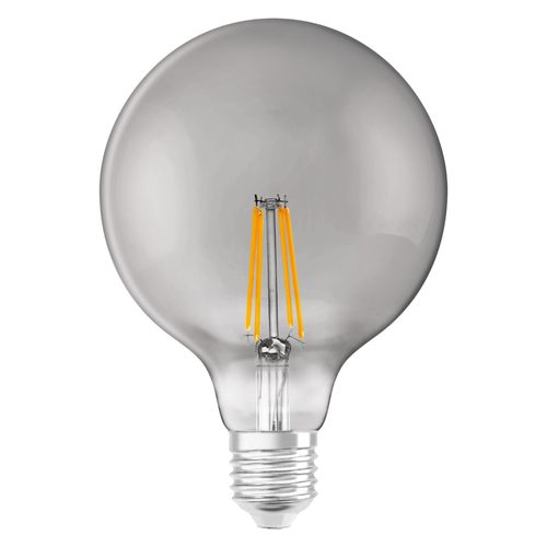 Ledvance Ampoule Led Intelligente Avec Wifi, Culot E27, Gradable, Blanc Chaud (2500k), Forme Globe, Filament Clair Dans Un Verre Fum, Remplacement Des Ampoules De 48w, Contrlable Avec Alexa, Google