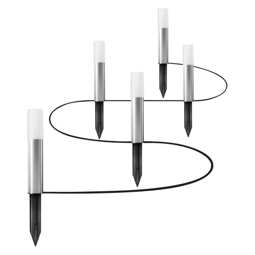 Ledvance Lampe De Jardin Led Intelligente Avec Technologie Wifi, Pack De Base Avec 5 Poteaux De Jardin Led Pour L'extrieur, Couleurs Rvb Modifiables, Compatible Avec Google Et Alexa, Smart+ Garden