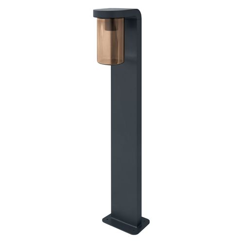Ledvance Led Lampadaire Et La Lumire Mobile Pour 1x Ampoules E27, Lumire De Conception Dans Une Optique Moderne, Hauteur De 80 Cm, Aluminium Et Verre Ambre, Endua Classique Cascade 80cm Post E27 Clr