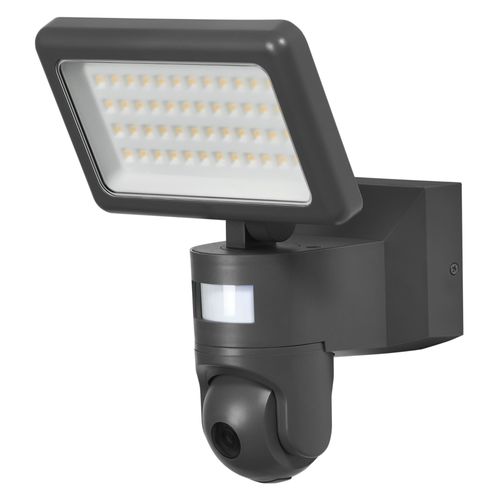 Ledvance Smart+ Wifi Flood Auto Cam 20cm - Projecteur Led Avec Dtecteur De Mouvement Et De Lumire Du Jour, Camra Hd, Tlcommande Intgre, Fonction Alarme, 23 W, 3000 K, 2000 Lumen, Ip 44