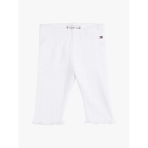 Legging Slim En Maille Pointelle Essential Pointelle Legging/White - 92 Cm