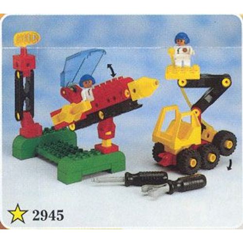 LEGO DUPLO Toolo Vintage 2945 Base Spatiale Avec Fuse et 2 Figurines D'Astronautes