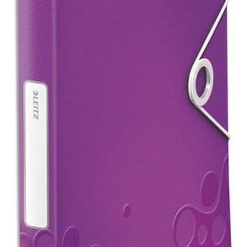 Leitz Bote De Classement Wow En Polypropylne. Dos De 30mm. Fermeture Par lastique. Coloris Violet.