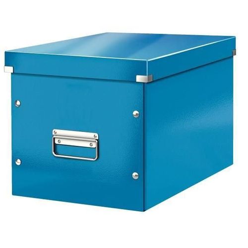 Leitz Click Et Store Cube - Bote De Rangement - L - Bleu