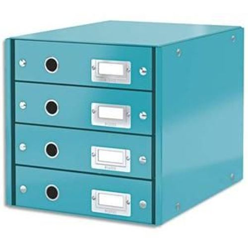Leitz Module De Classement 4 Tiroirs Wow En Carton Recouvert De Polypropylne. Coloris Menthe.