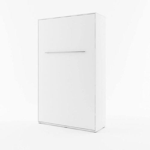Lenart Armoire Lit Escamotable Vertical 140x200 Cm Blanc Mat Lit Rabattable Lit Mural Consus Pro