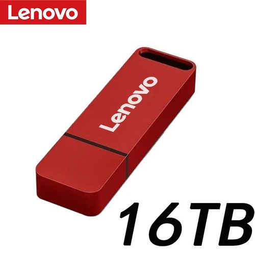 Lenovo-Cl USB 3.1 en mtal 16 To,cl USB haute vitesse 4 To,cl USB 8 To,mmoire SSD portable,disque flash USB,adaptateur TYPE-C - Type red 16TB #A